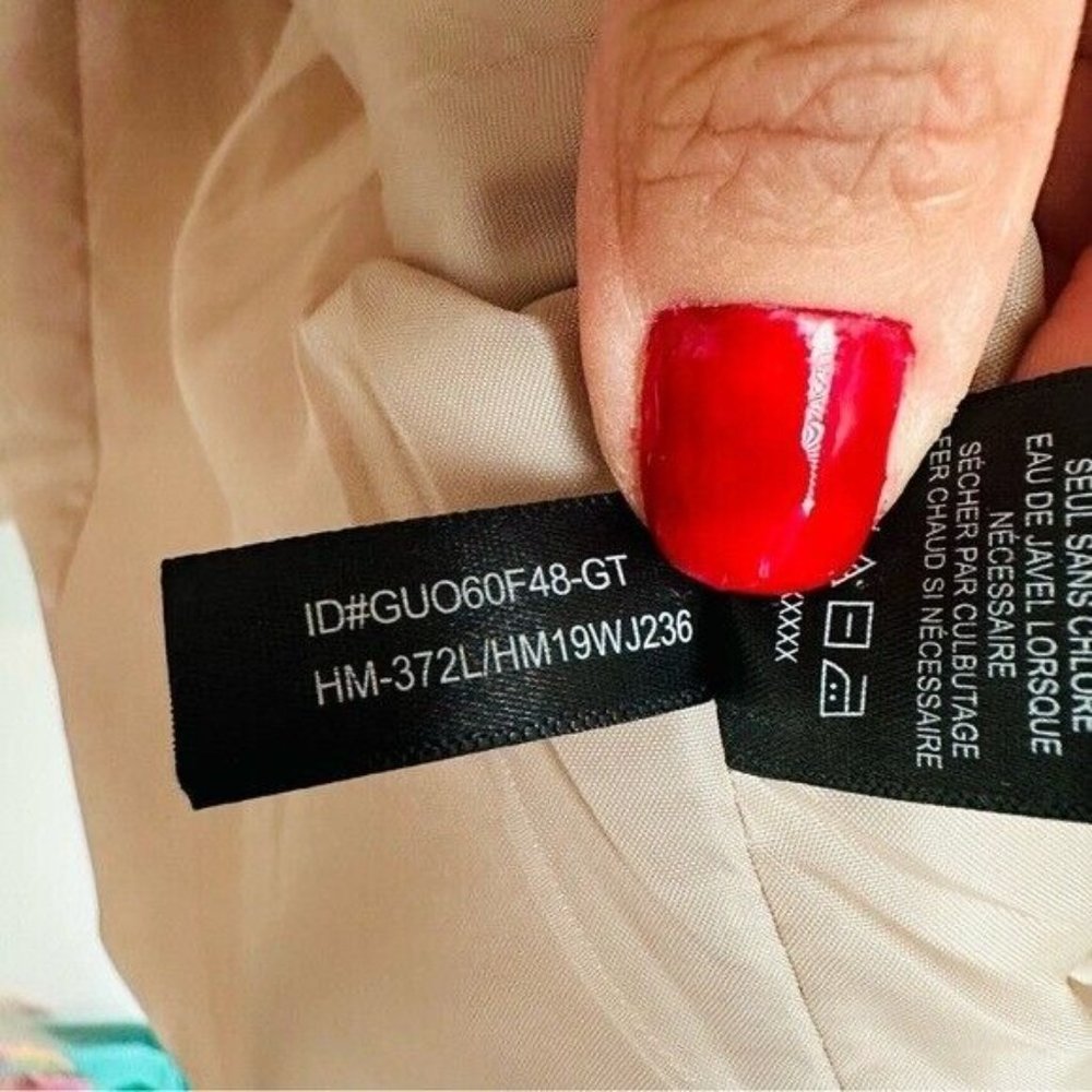 Harve Benard Tan Open Front Linen Blazer Lagenlook Women’s Size 12 oversized - Picture 8 of 9